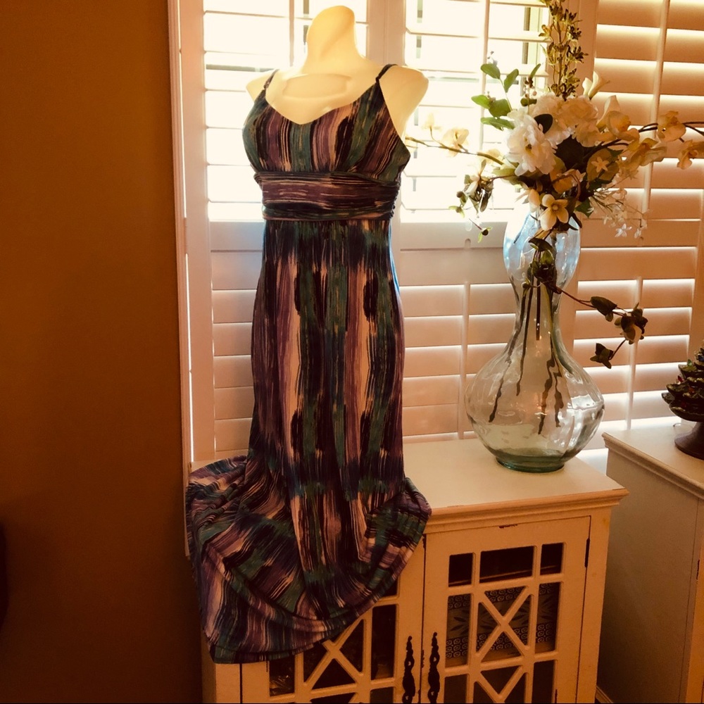 Ann Taylor Maxi Dress Multicolored Print - Picture 9 of 9